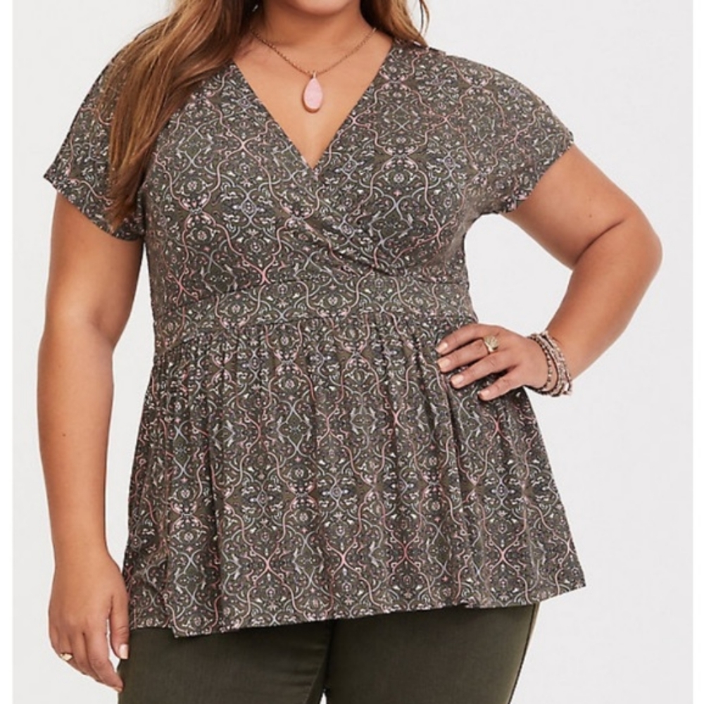 Torrid short sleeve blouse